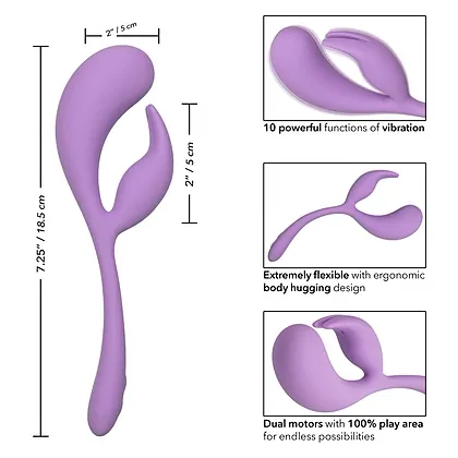 Vibrator Liquid Silicone Dual Flicker Mov