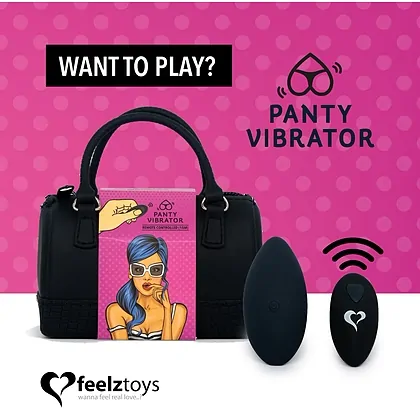 Vibrator Pentru Chiloti Cu Telecomanda Feelztoys Negru