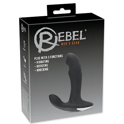 Vibrator Prostata Rebel Plug 3 Functions Negru