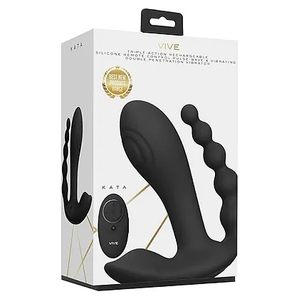 Vibrator Pulse Wave And Vibrating Dubla Actiune Negru