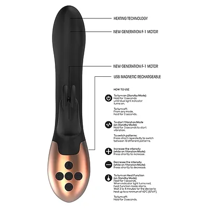 Vibrator Rabbit Heating Opulent Negru