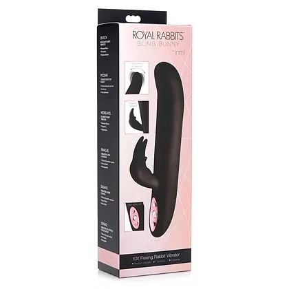 Vibrator Royal Rabbits Bling Bunny Flexing Negru