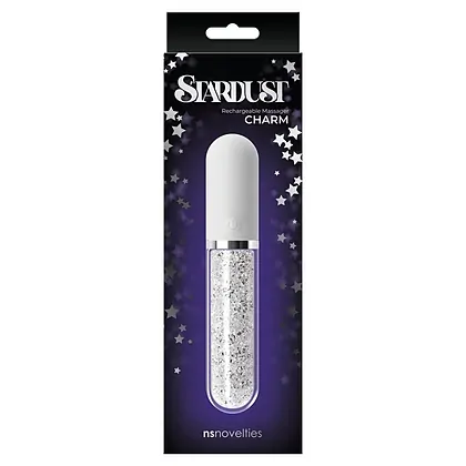 Vibrator Silicon Stardust Charm Alb