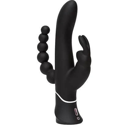 Vibrator Triplu Happy Rabbit Negru