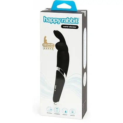 Vibrator Wand Happy Rabbit Negru