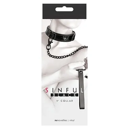 Zgarda Sinful 1 Inch Collar Negru